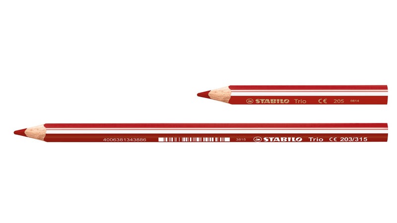 STABILO Triangular Coloring Pencil Trio thick short - Pack of 12 - Assorted Colors - Image 2
